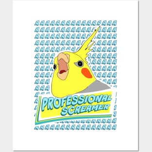 professional screamer - cockatiel Posters and Art